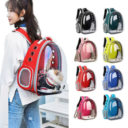 Capsule Bubble Pet Backpack Small Cat Pet Carrier Backpack Transparent Animal Puppy Kitty Bird Breathable Pet Carrier for Travel