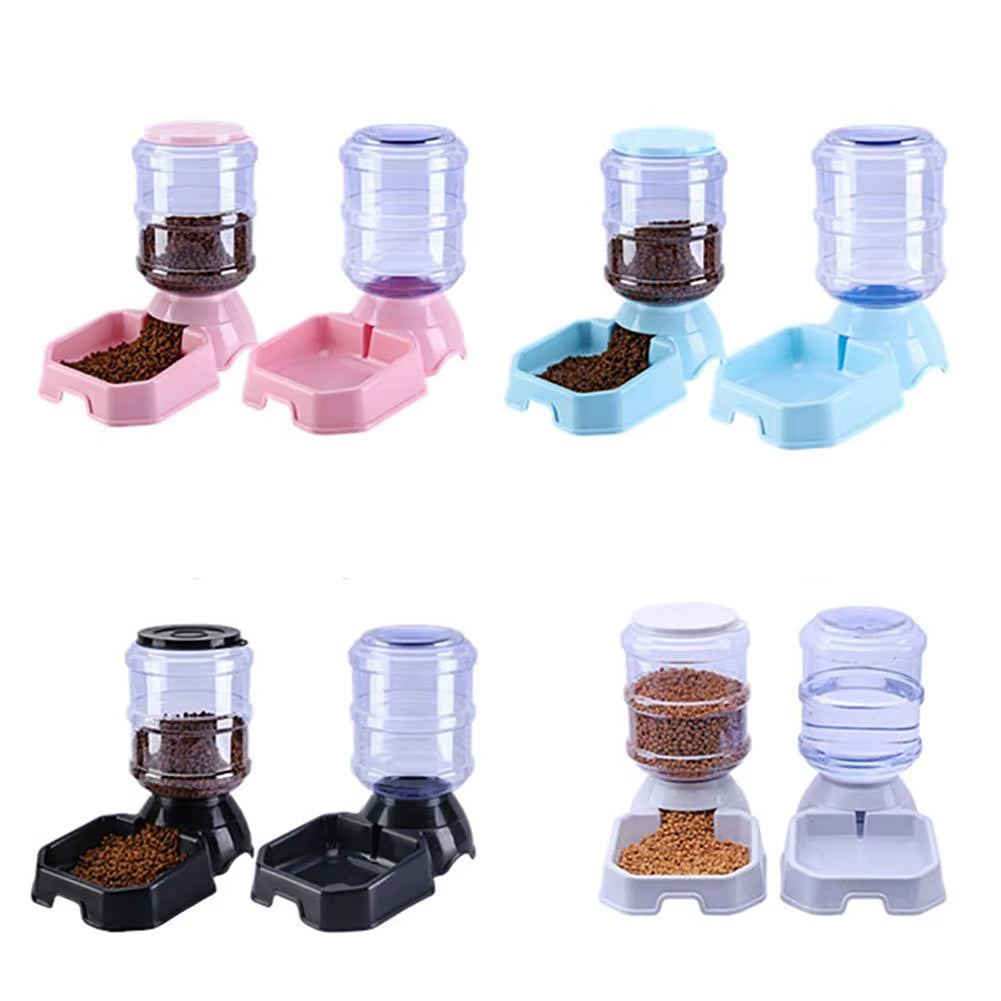 3.8L Automatic Pet Feeders Dog Cat Drinking Bowl Large Capacity Water Food Holder Dogs Supplies