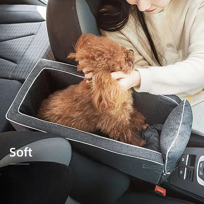 Portable Dog Car Seat Bed - Safe and Comfortable Travel Carrier for Small Dogs and Cats