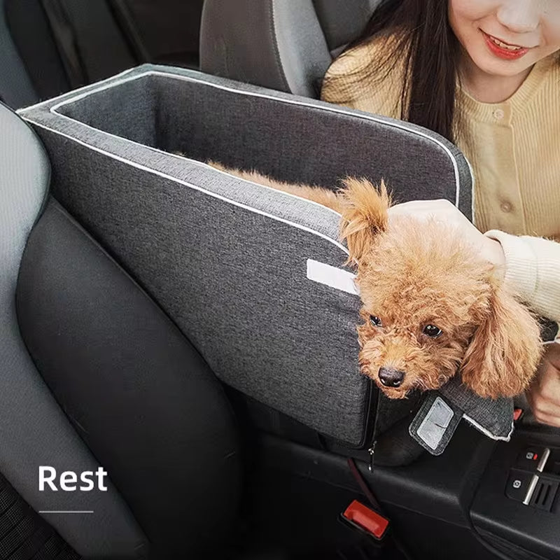 Portable Dog Car Seat Bed - Safe and Comfortable Travel Carrier for Small Dogs and Cats