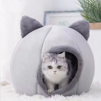 Self-Warming Pet Tent Bed for Cats and Small Dogs - Comfortable Cave-Style Sleeping Solution