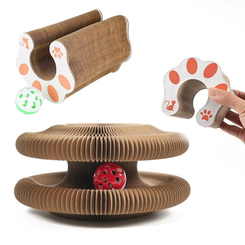 Ultimate Transformable Kitty Kurlz Cat Toy - Durable, No-Mess Scratching Board for Happy Cats!