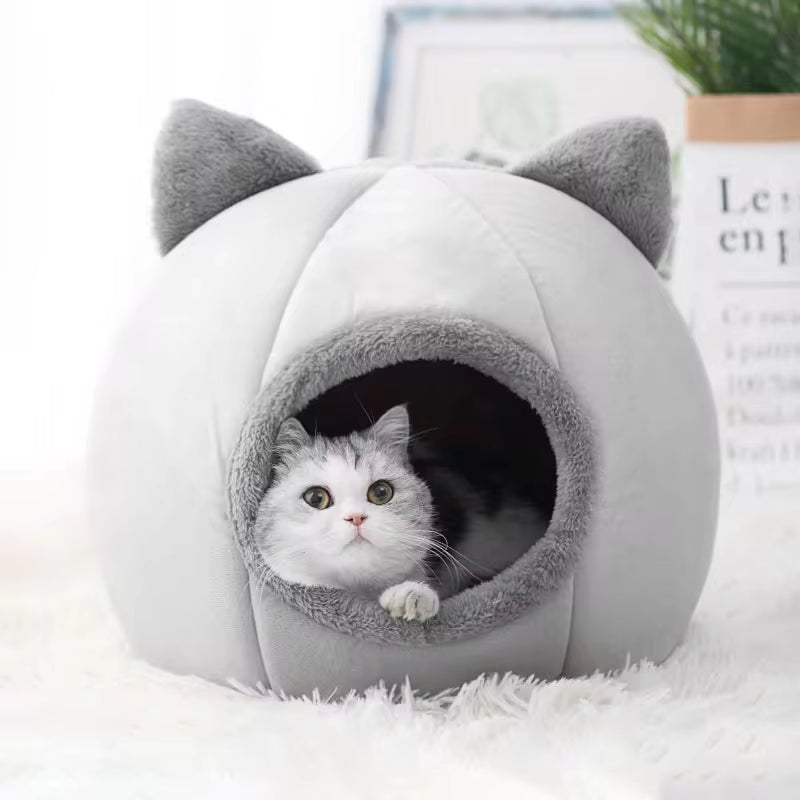 Self-Warming Pet Tent Bed for Cats and Small Dogs - Comfortable Cave-Style Sleeping Solution