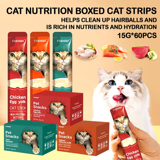 Cat Snacks Cat Strips Whole Box Cat Snacks Tuna Chicken Cat Fattening Pet Snacks Cat Food Cat Food Snack Boost