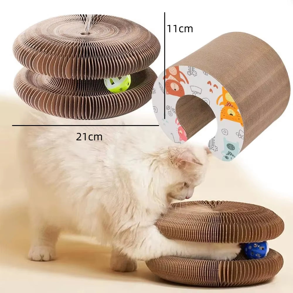 Ultimate Transformable Kitty Kurlz Cat Toy - Durable, No-Mess Scratching Board for Happy Cats!