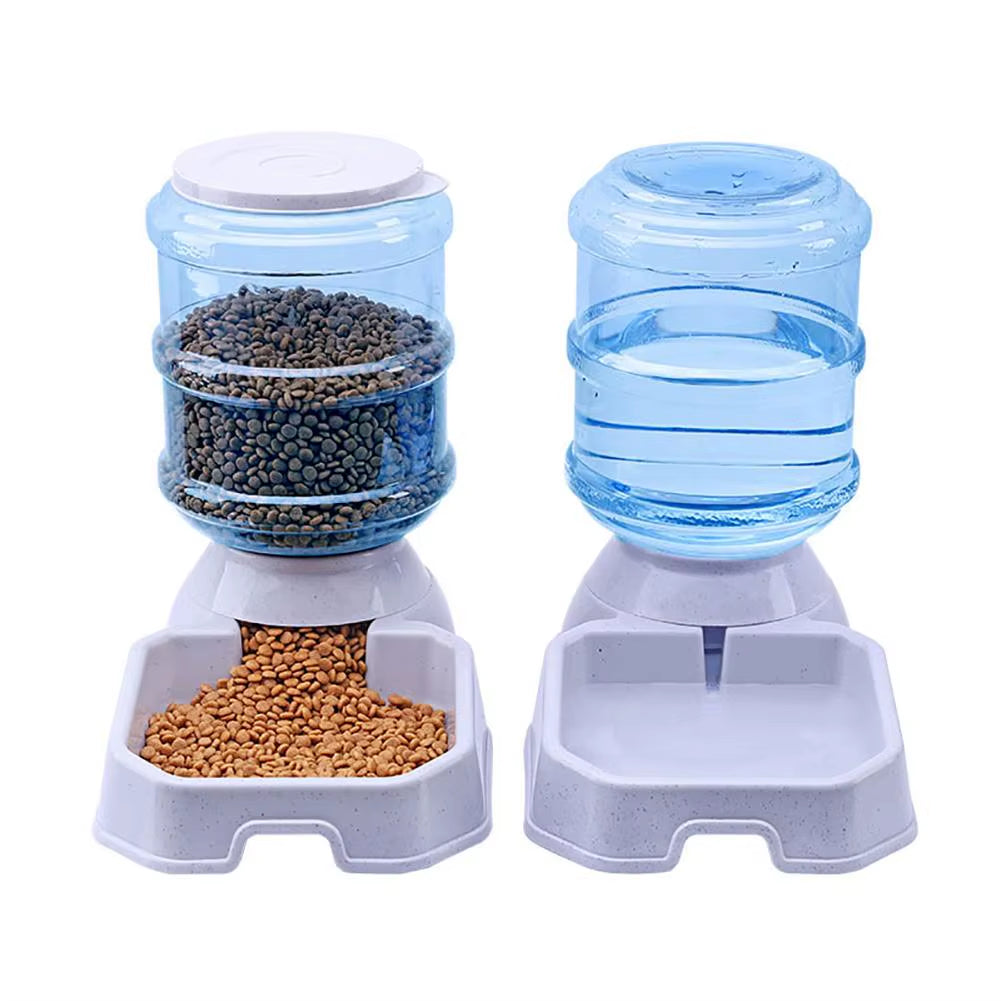 3.8L Automatic Pet Feeders Dog Cat Drinking Bowl Large Capacity Water Food Holder Dogs Supplies