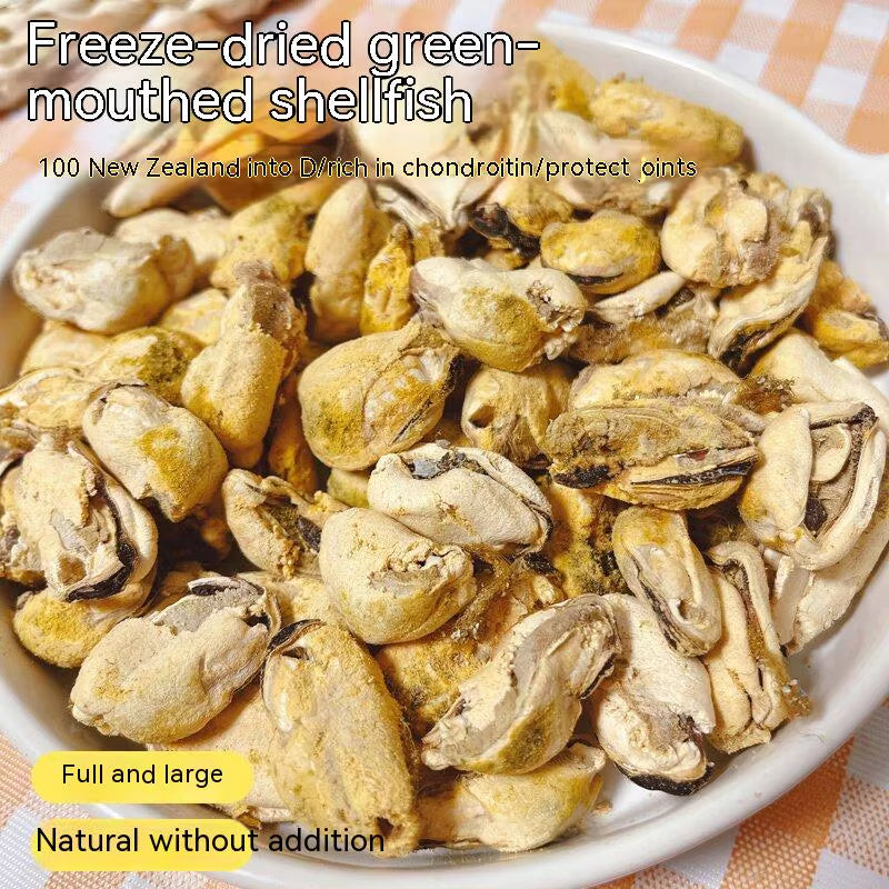 Freeze-Dried Green Mouth Shellfish Cat Dog Snacks Cat Food Dog Food Companion Pet Freeze-Dried Meat Seafood Mixed Food