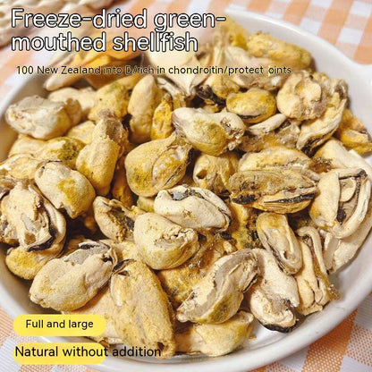 Freeze-Dried Green Mouth Shellfish Cat Dog Snacks Cat Food Dog Food Companion Pet Freeze-Dried Meat Seafood Mixed Food