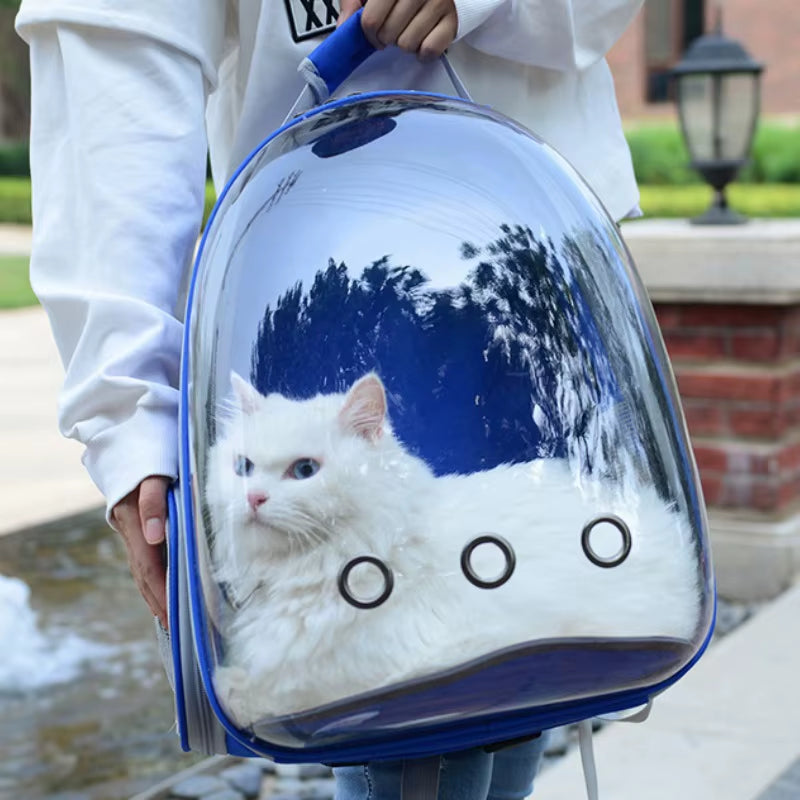 Capsule Bubble Pet Backpack Small Cat Pet Carrier Backpack Transparent Animal Puppy Kitty Bird Breathable Pet Carrier for Travel