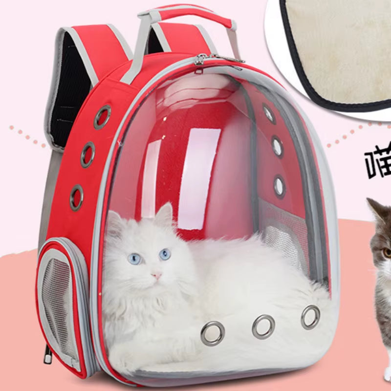 Capsule Bubble Pet Backpack Small Cat Pet Carrier Backpack Transparent Animal Puppy Kitty Bird Breathable Pet Carrier for Travel