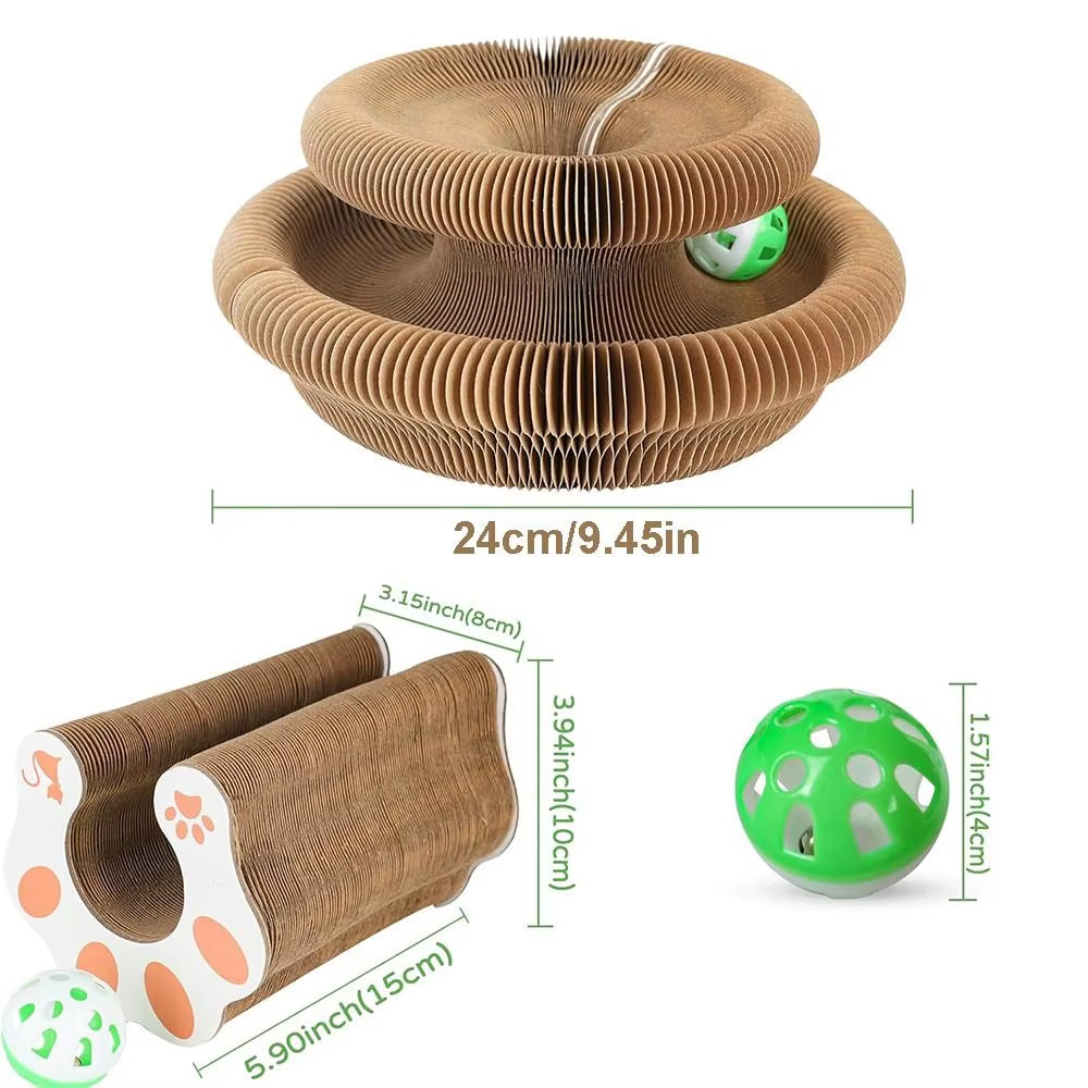 Ultimate Transformable Kitty Kurlz Cat Toy - Durable, No-Mess Scratching Board for Happy Cats!