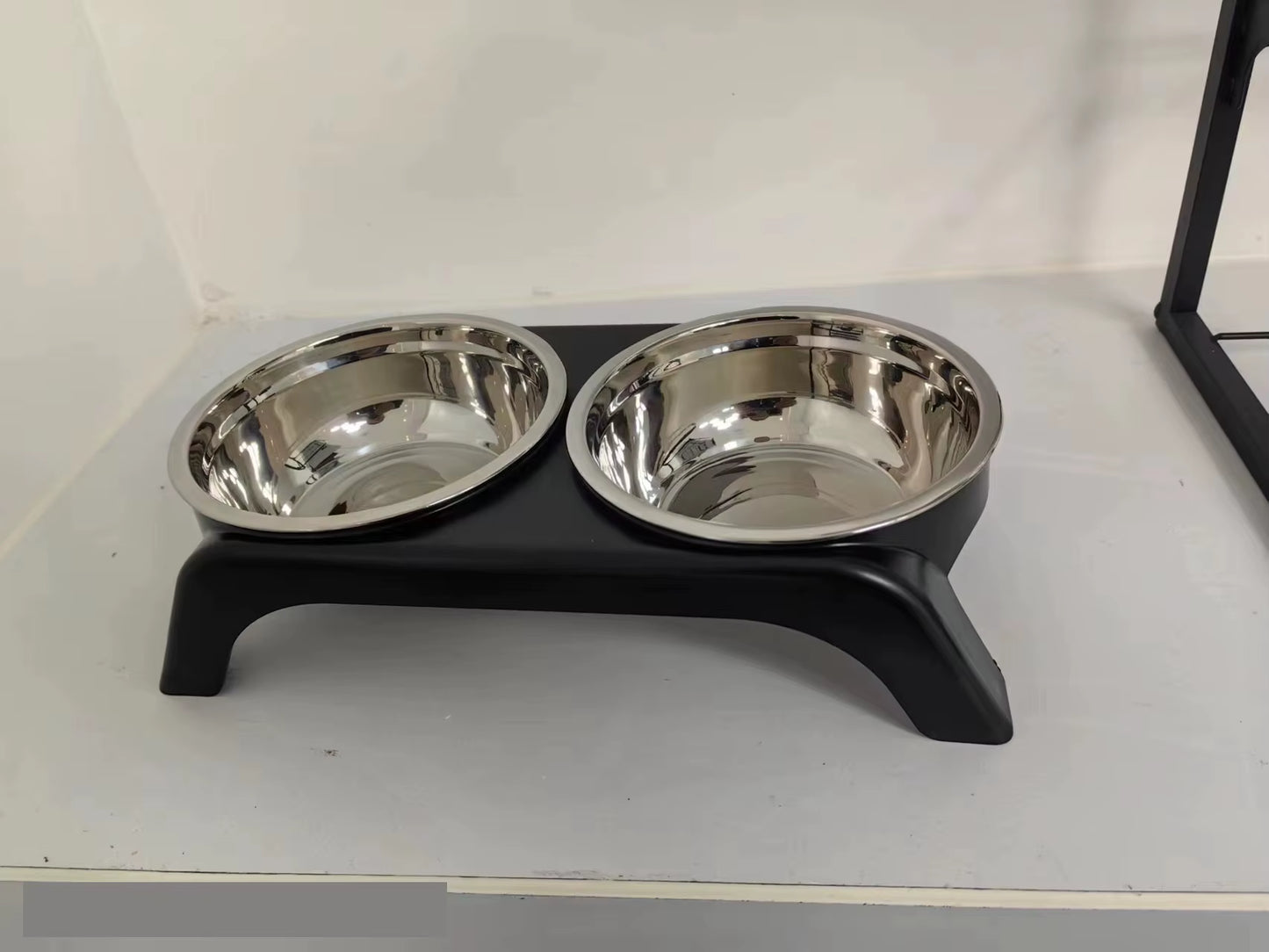 Elevated Cat Bowls, Dog Bowl,Stainless Steel Raised Cat Food Water Bowl Set with ABS anti Slip Stand for Indoor Cats