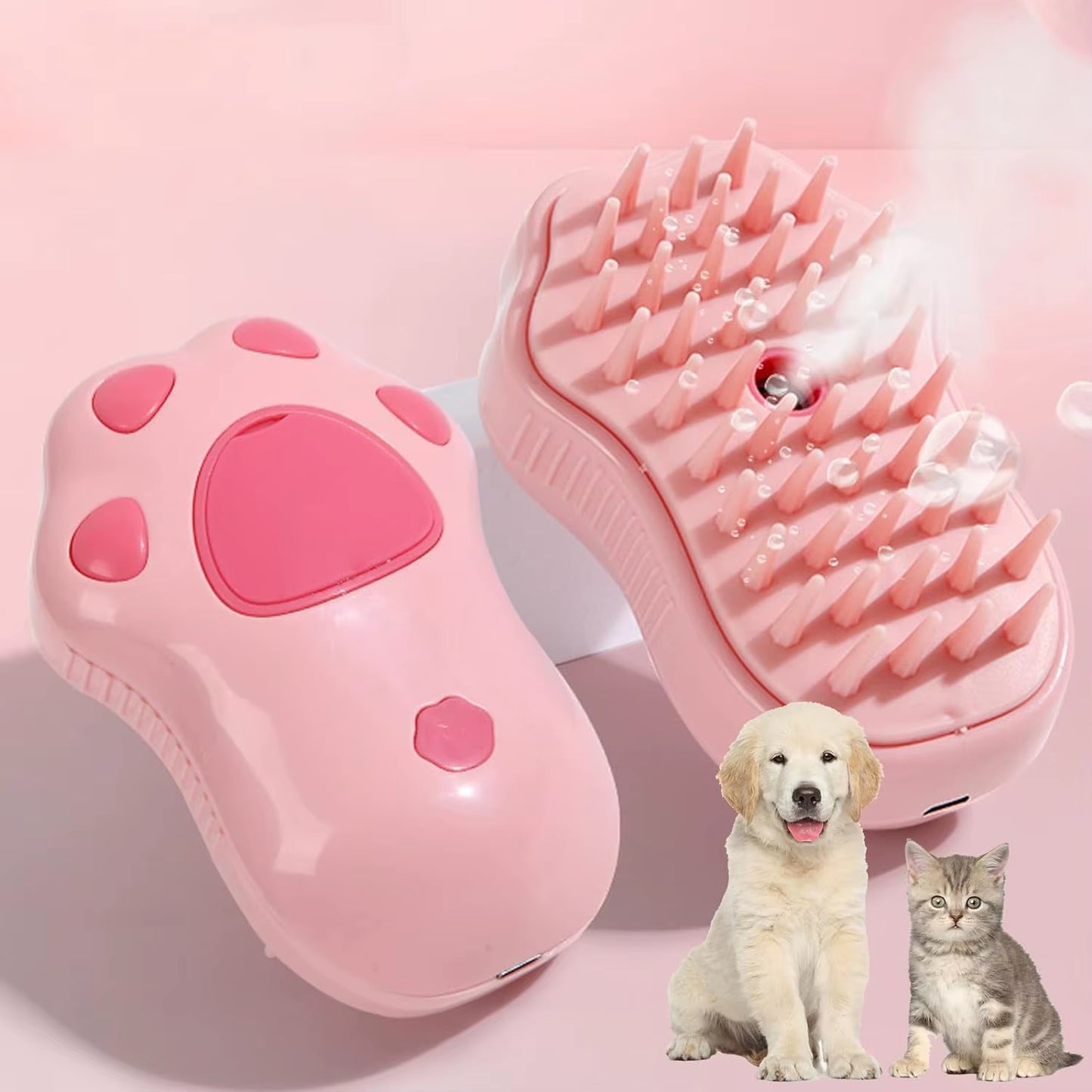 3 in 1 Pet Brush Cat Steam Brush Comb Dog Brush Electric Spray Cat Hair Brushes Massage Pet Grooming Hair Tangled Removal Combs