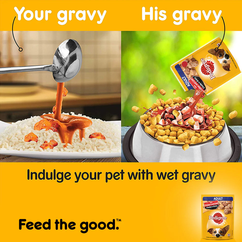 Chicken and Liver Chunks in Gravy Adult Pouch