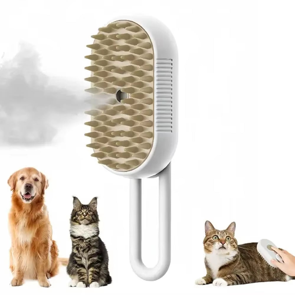 3 in 1 Pet Brush Cat Steam Brush Comb Dog Brush Electric Spray Cat Hair Brushes Massage Pet Grooming Hair Tangled Removal Combs