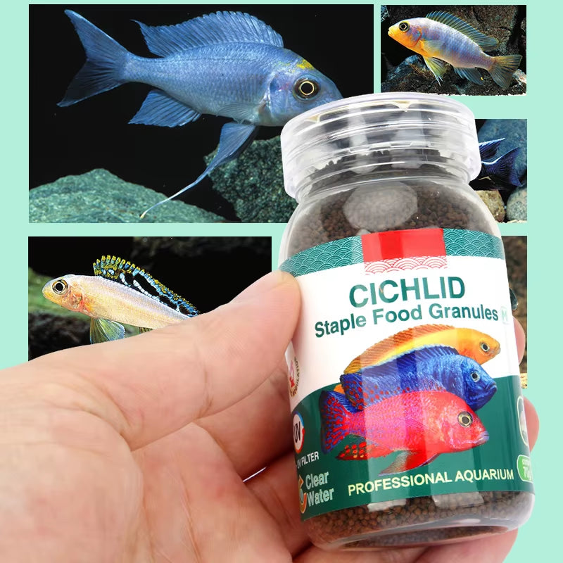 100Ml 70G Scientific Proportioning Staple Food Granules Cichlid Fish Food Contains Allicin