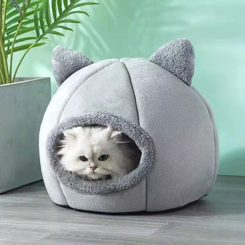 Self-Warming Pet Tent Bed for Cats and Small Dogs - Comfortable Cave-Style Sleeping Solution