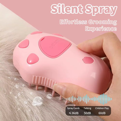 3 in 1 Pet Brush Cat Steam Brush Comb Dog Brush Electric Spray Cat Hair Brushes Massage Pet Grooming Hair Tangled Removal Combs