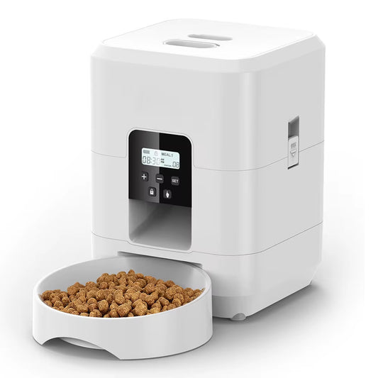 2L Automatic Pet Feeder Smart Food Dispenser for Cat and Dog Regular Quantitative Feeding with Record Feeding Bowl Pet Supplie