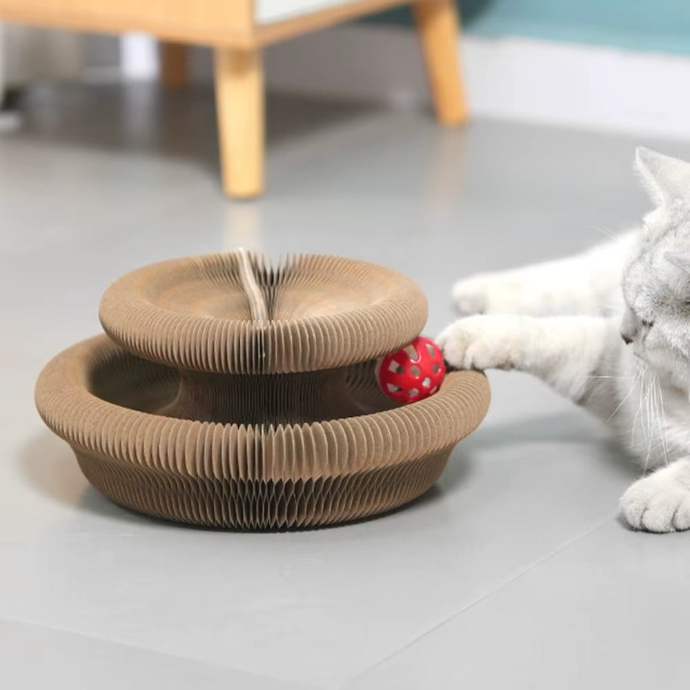 Ultimate Transformable Kitty Kurlz Cat Toy - Durable, No-Mess Scratching Board for Happy Cats!