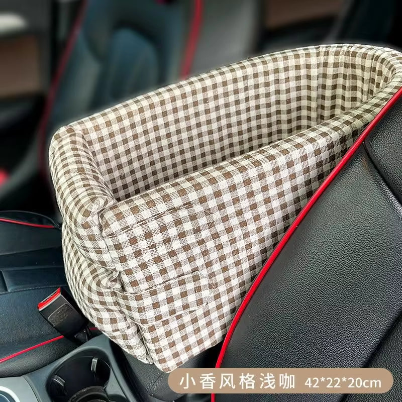 Portable Dog Car Seat Bed - Safe and Comfortable Travel Carrier for Small Dogs and Cats