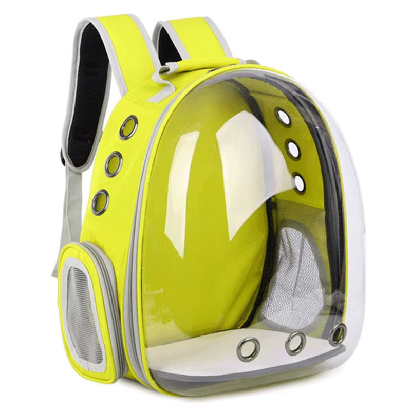 Capsule Bubble Pet Backpack Small Cat Pet Carrier Backpack Transparent Animal Puppy Kitty Bird Breathable Pet Carrier for Travel